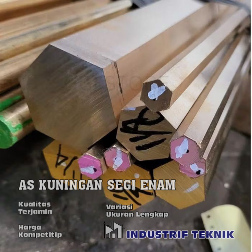 AS Hexagon kuningan 28.57mm (1 1/8 inch) x 1000mm