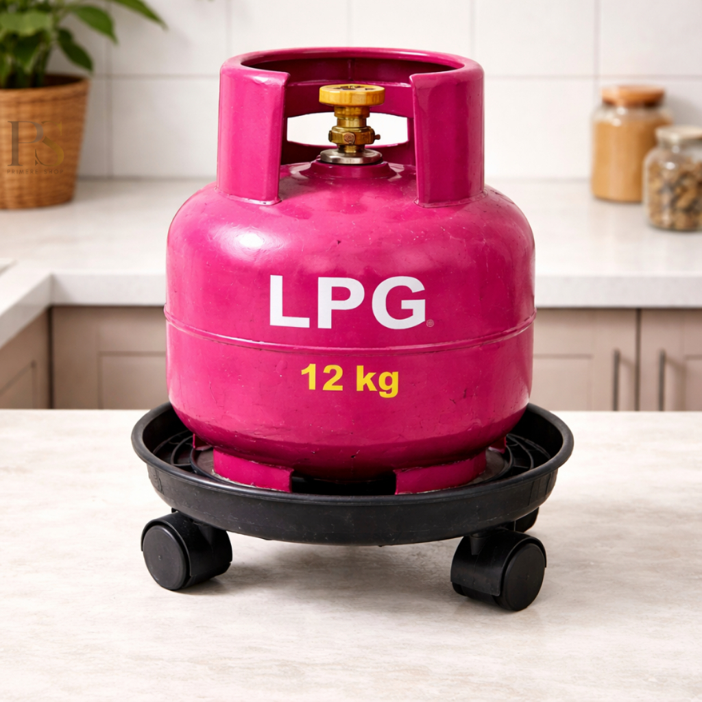 Tatakan Tabung Gas dan Galon / Tempat Gas Elpiji 3kg 12kg Dengan Roda