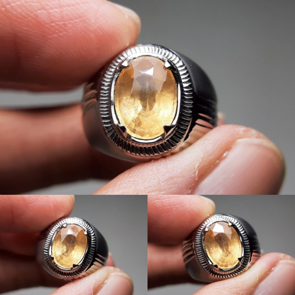 Natural Yellow Grosullar Garnet Batu Garnet Kuning Warna Jarang Hampir Mirip Yakut Atau Sapphire Saf