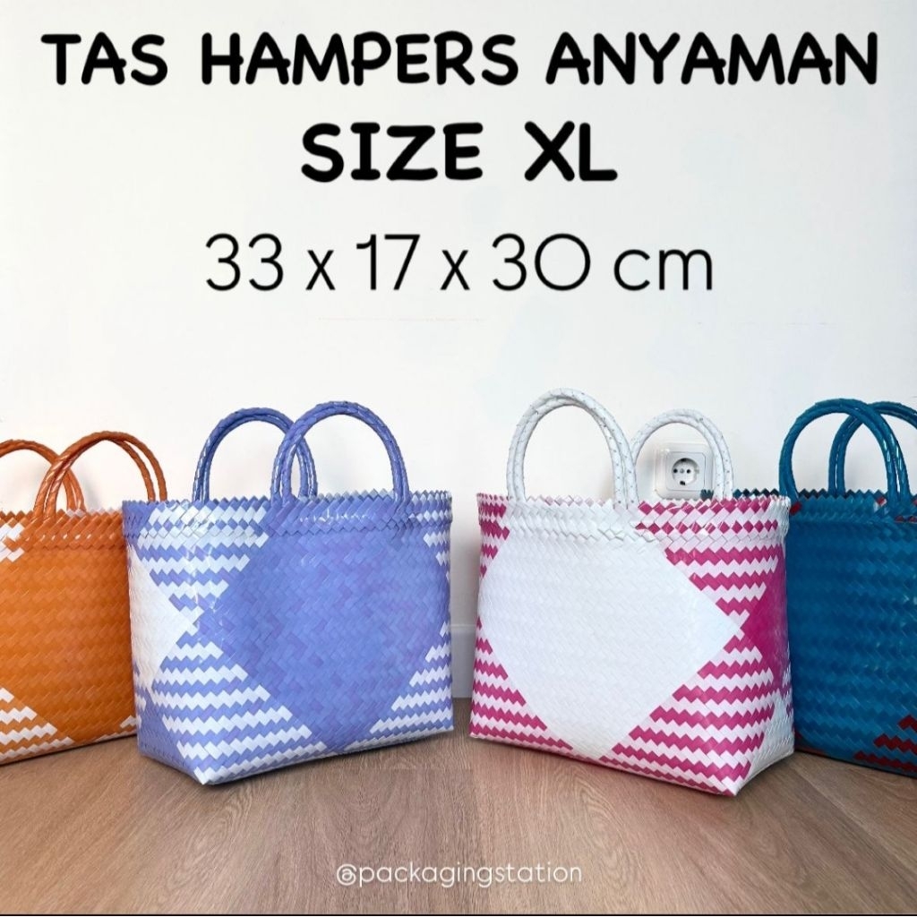 TAS SEMBAKO GLOSSY SIZE XL / TAS ANYAMAN LEBARAN NATAL / TAS HAMPERS