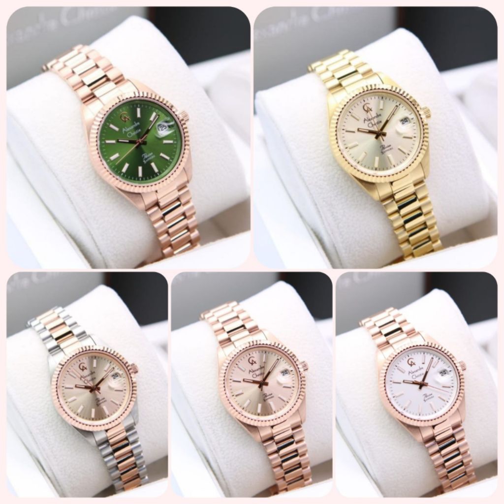 Alexandre Christie Ac 5016 Rantai jam tangan wanita original