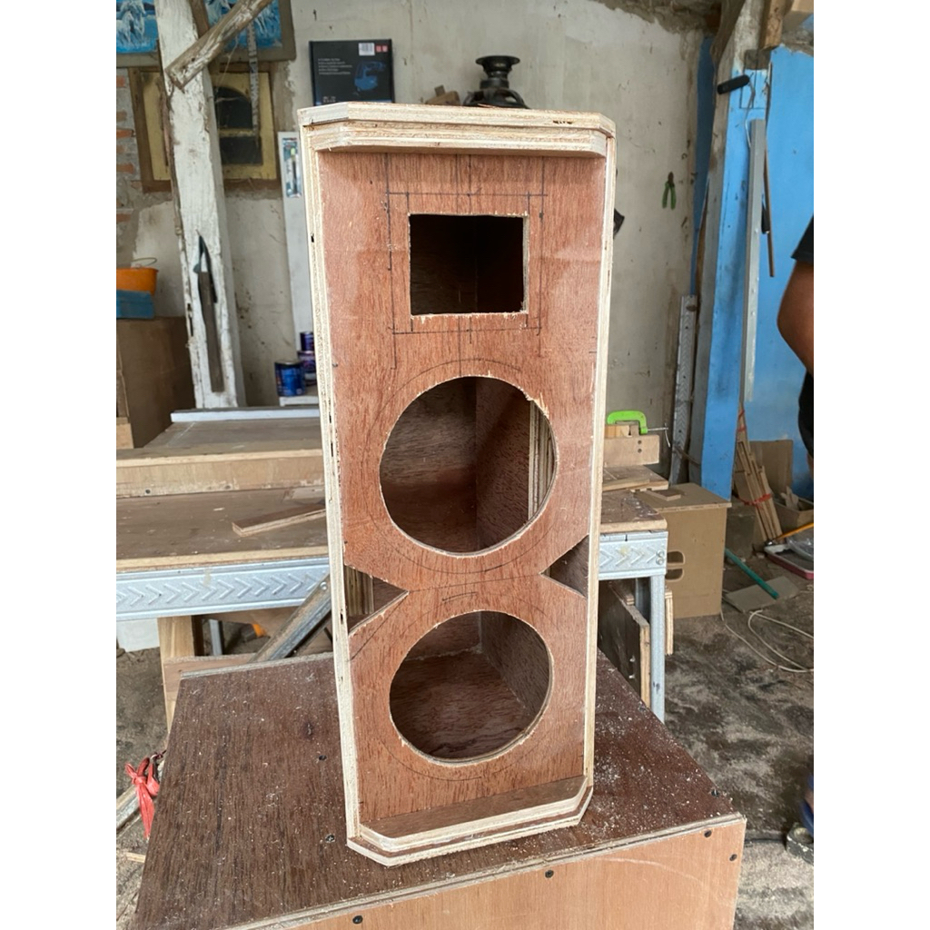 BOX SR Double Tweeter, Box Speaker 6 inch bahan 12 mm