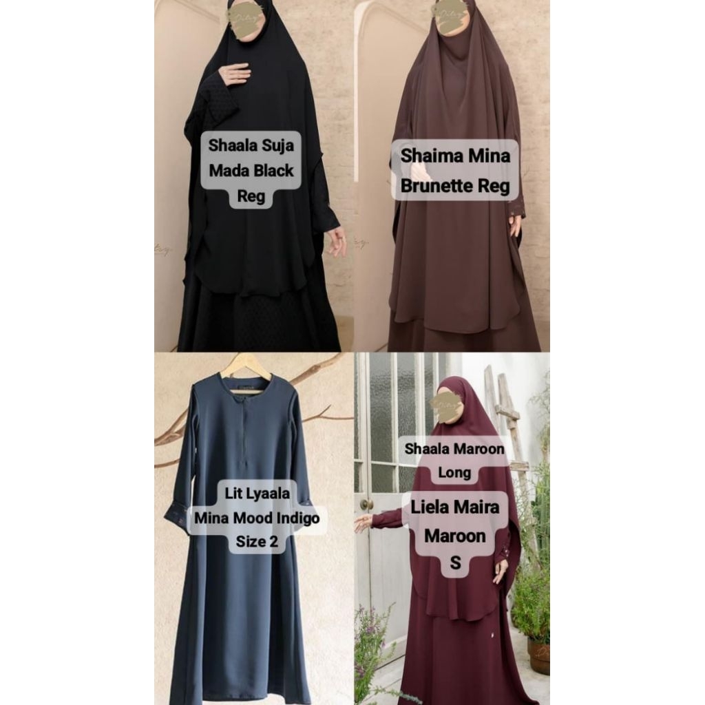 DITSY MOSLEM | SHANEEYA SUJA MADA | SHAIMA BRUNETTE | LITTLE LYAALA MOOD INDIGO | LIELA MAIRA MAROON