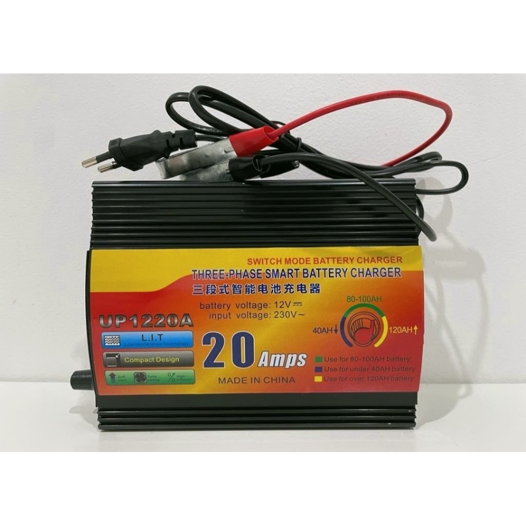Charger Aki 12V 20A / Intelligent Battery Charger 12V 20A / Charger Aki 12Volt 20 Ampere Otomatis Sm