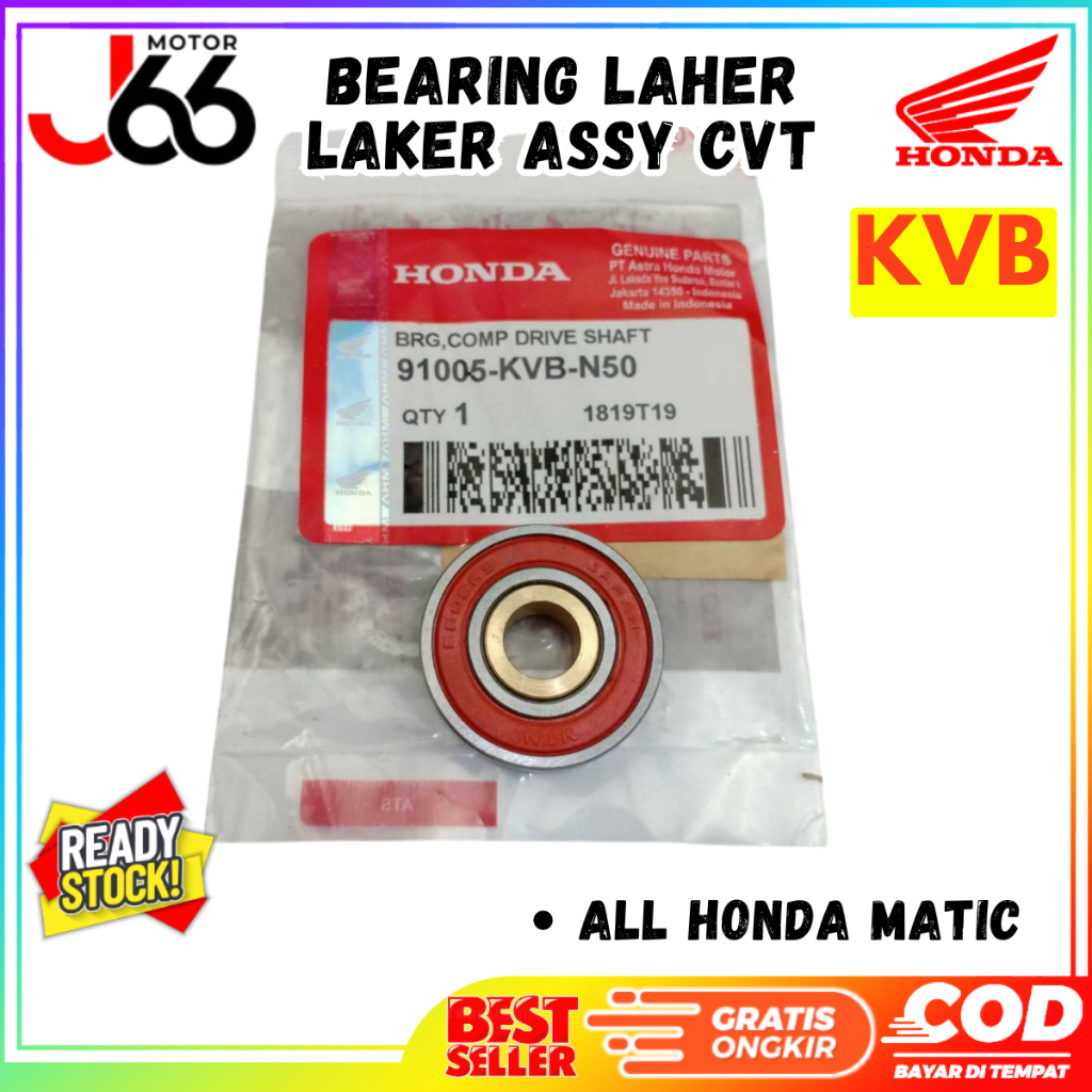 Laher CVT Beat FI - Bearing Tutup CVT Bosh Kuningan 6002 - KVB Asli