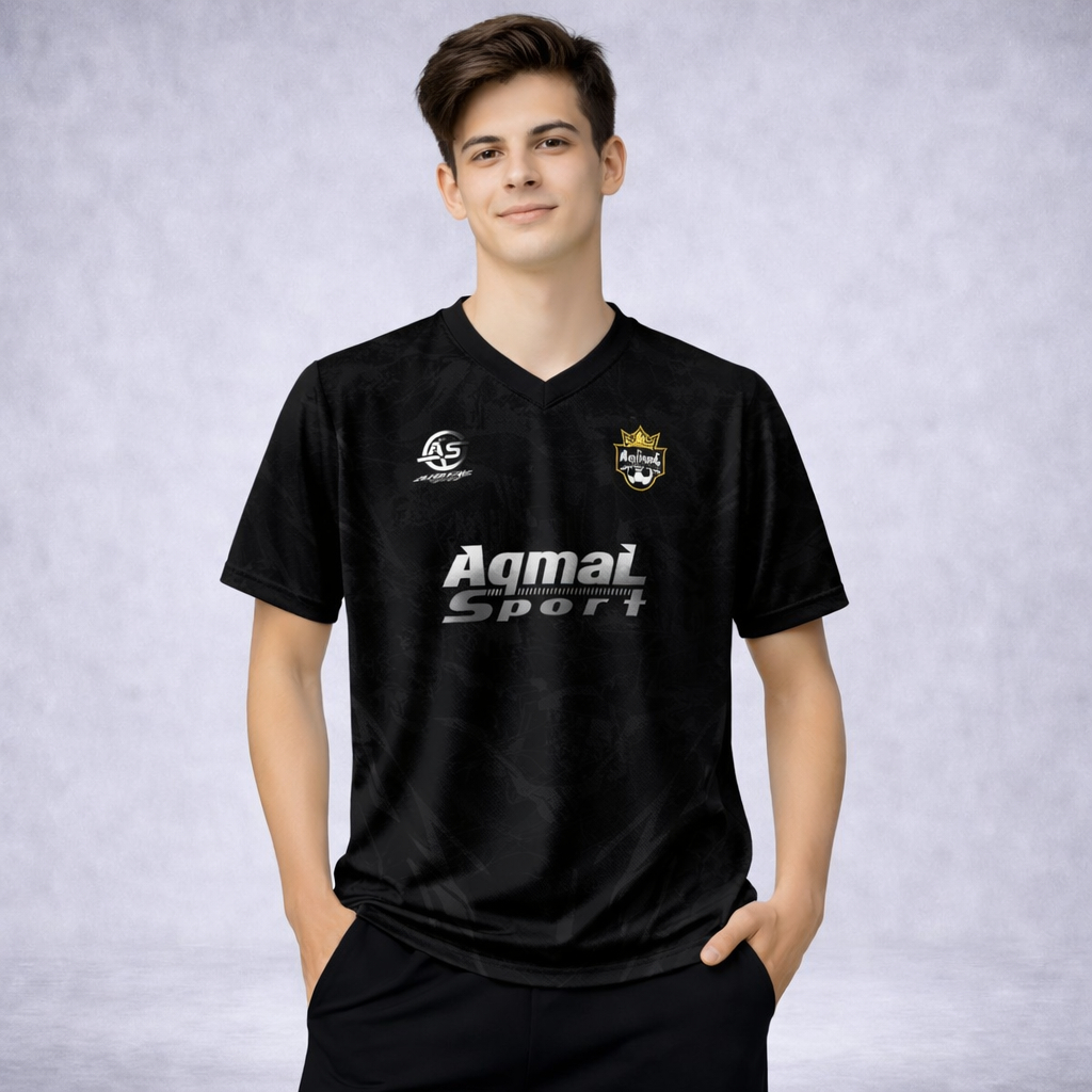 Jersey Bola Dark Style Custom Nama – Desain Simple Keren Futsal