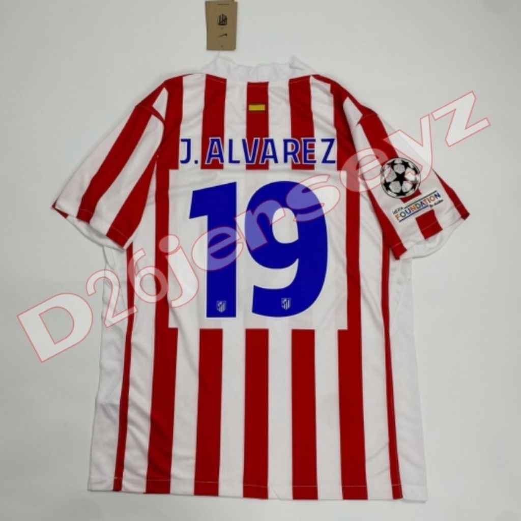 Jersey AtTletikKoO_ MadDRidD_ Home Full Sponsor 2025 / 2026 + Cetak Nama Nameset J. ALVAREZ 19 / Cus