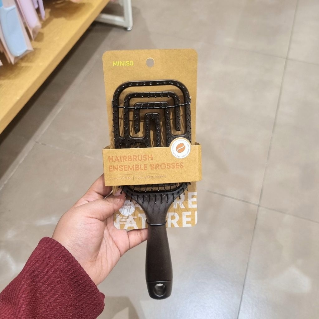 MINISO HARMONY SERIES PADDLE DETANGLING VENTED HAIR BRUSH / SISIR