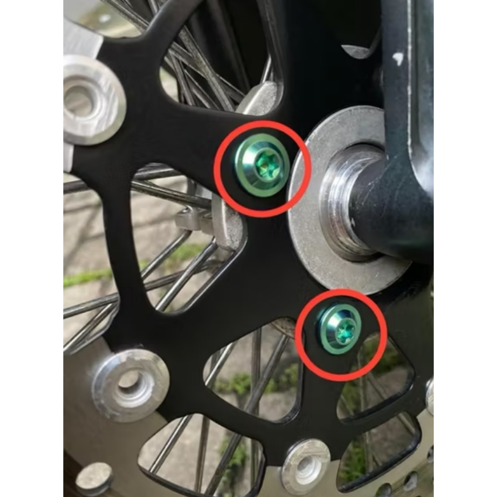 Baut titanium disc piringan cakram beat mio scoopy fino nouvo vario dll universal m8 ( drat 12 ) tit