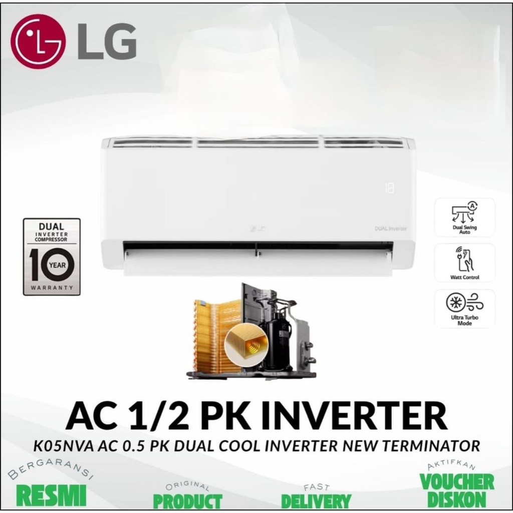 AC LG 1/2 PK SMART INVERTER K05NVA/ PROMO
