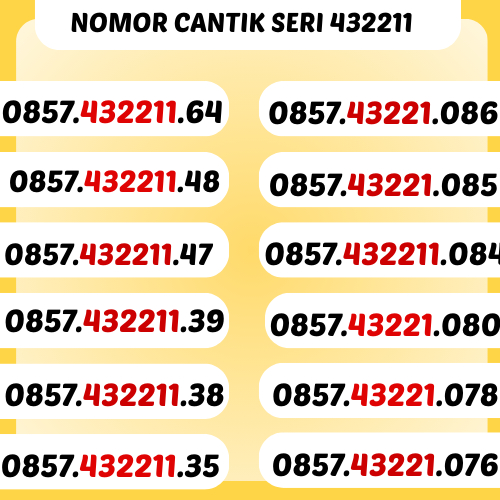 NOMOR CANTIK INDOSAT SERI 432211