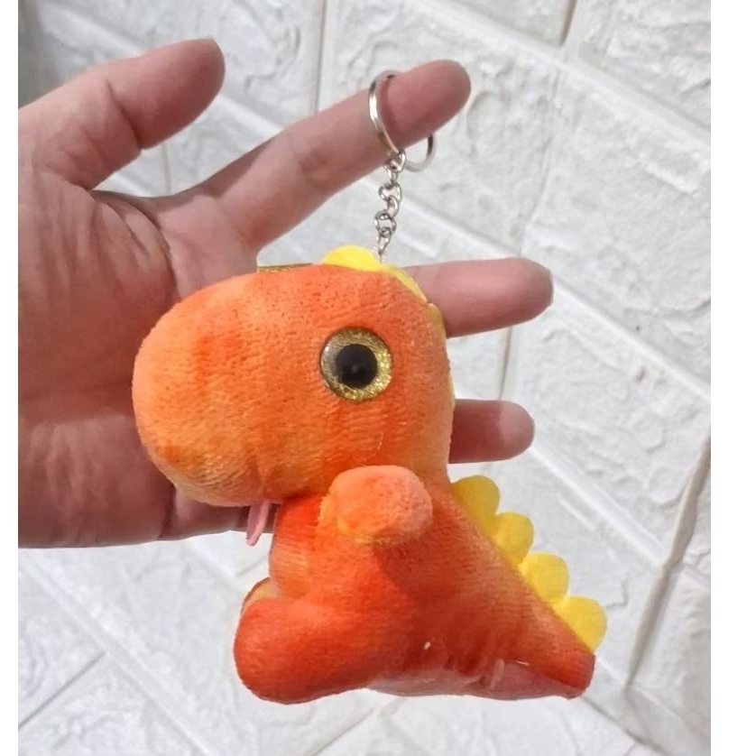 gantungan kunci boneka dino dinosaurus. ganci boneka dino hijau hewan binatang purba