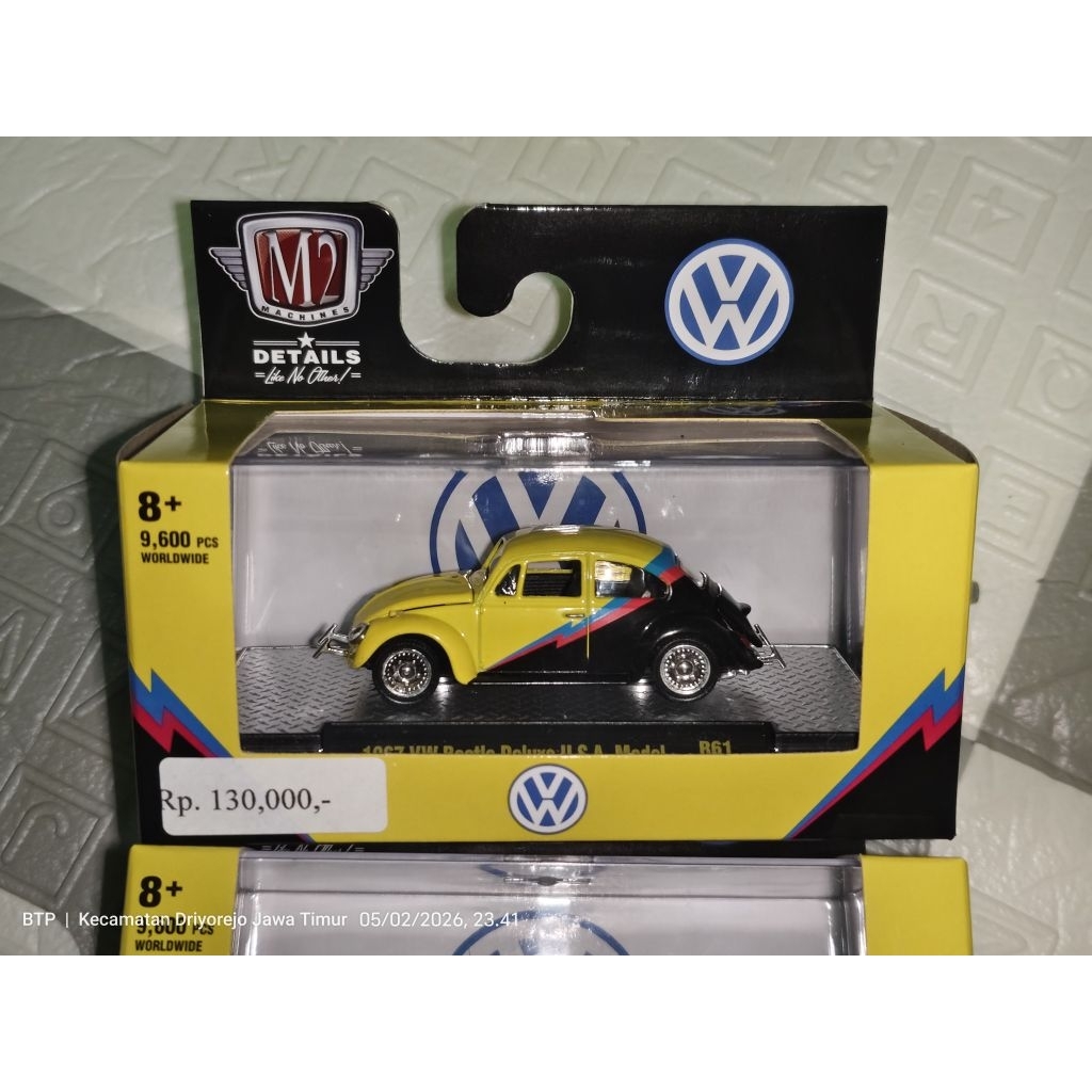 EKODU | M2 Machines - VW Beetle Skala 1:64 / Mainan Anak / Mobil Mobilan