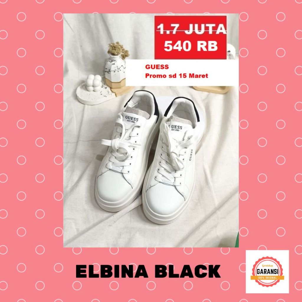 Sepatu sneakers seri ELBINA wanita Guess 100% original store