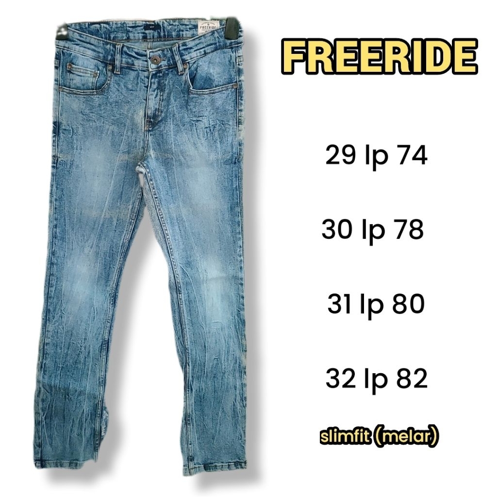 PROMO CELANA JEANS COWOK FREERIDE ORIGINAL SLIMFIT