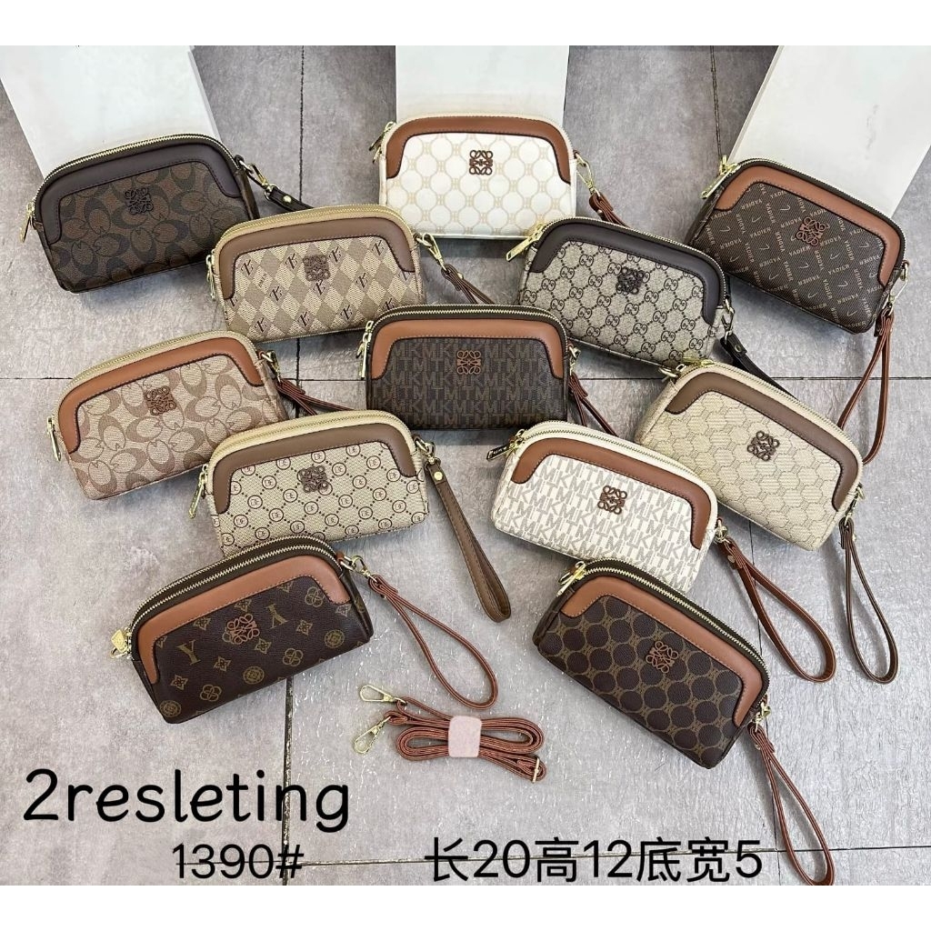 BUMBAG dompet wanita oval ori Embossed