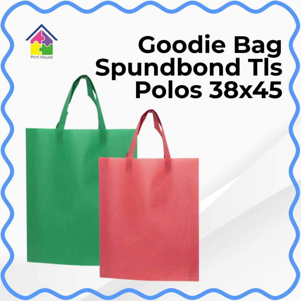 Tas Spundbond Polos 38x45 | Min 100 Pcs | Grosir UMKM | Goodie Bag | Tas Promosi | Tas Event | Souve