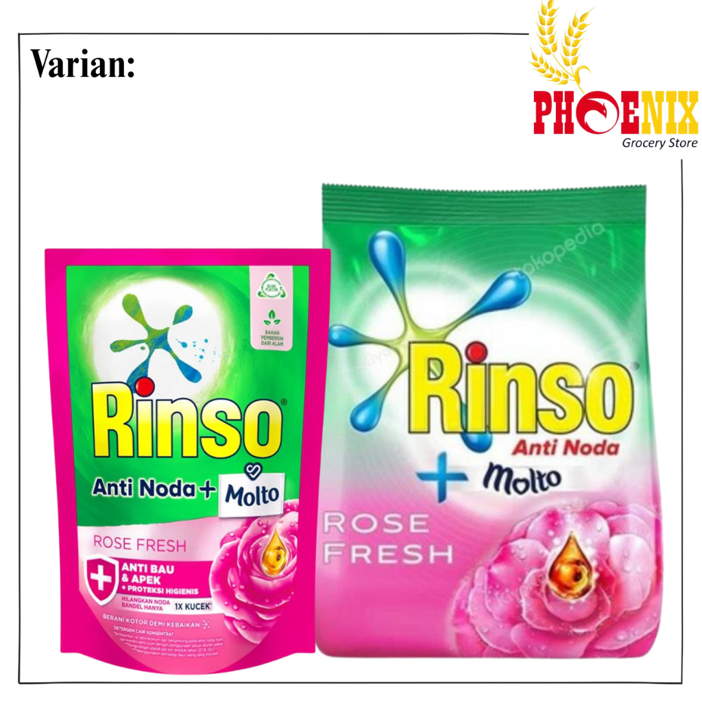 Rinso Molto Deterjen Bubuk 770gr / Rinso Molto Deterjen Cair 700ml