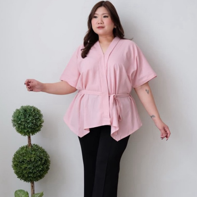 JMERI ATASAN JUMBO WANITA | BAJU BIGSIZE WANITA | BAJU LINEN JUMBO | ATASAN LINEN BIGSIZE