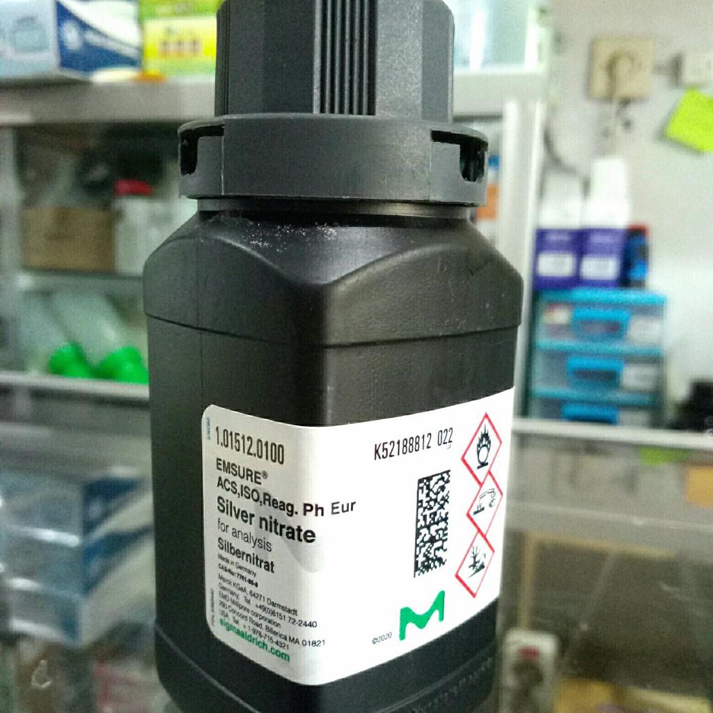 Agno3 merck silver nitrat for analysis merck 1.01512.0100 100 gram