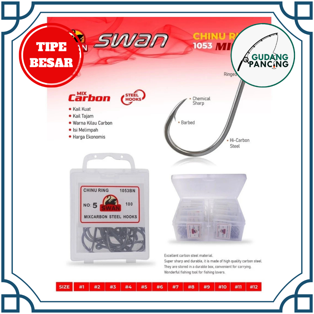 Kail Pancing Kotak Swan 1053 dan 1054