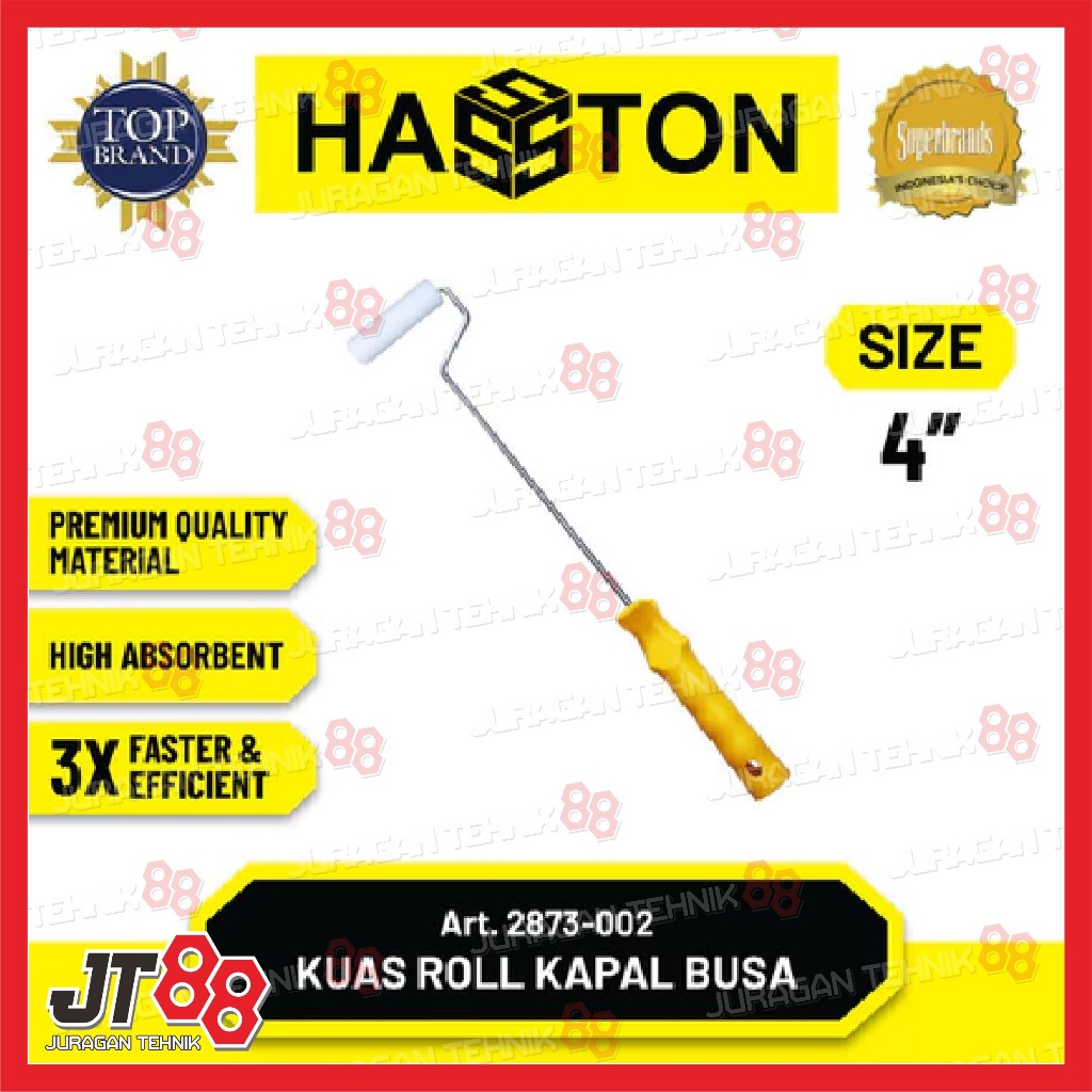 Hasston Kuas Rol Kapal Spon 4" / Kuas Roll Busa (2873-002)//Hasston Refill Kuas Roll Spon 4" / Kuas 