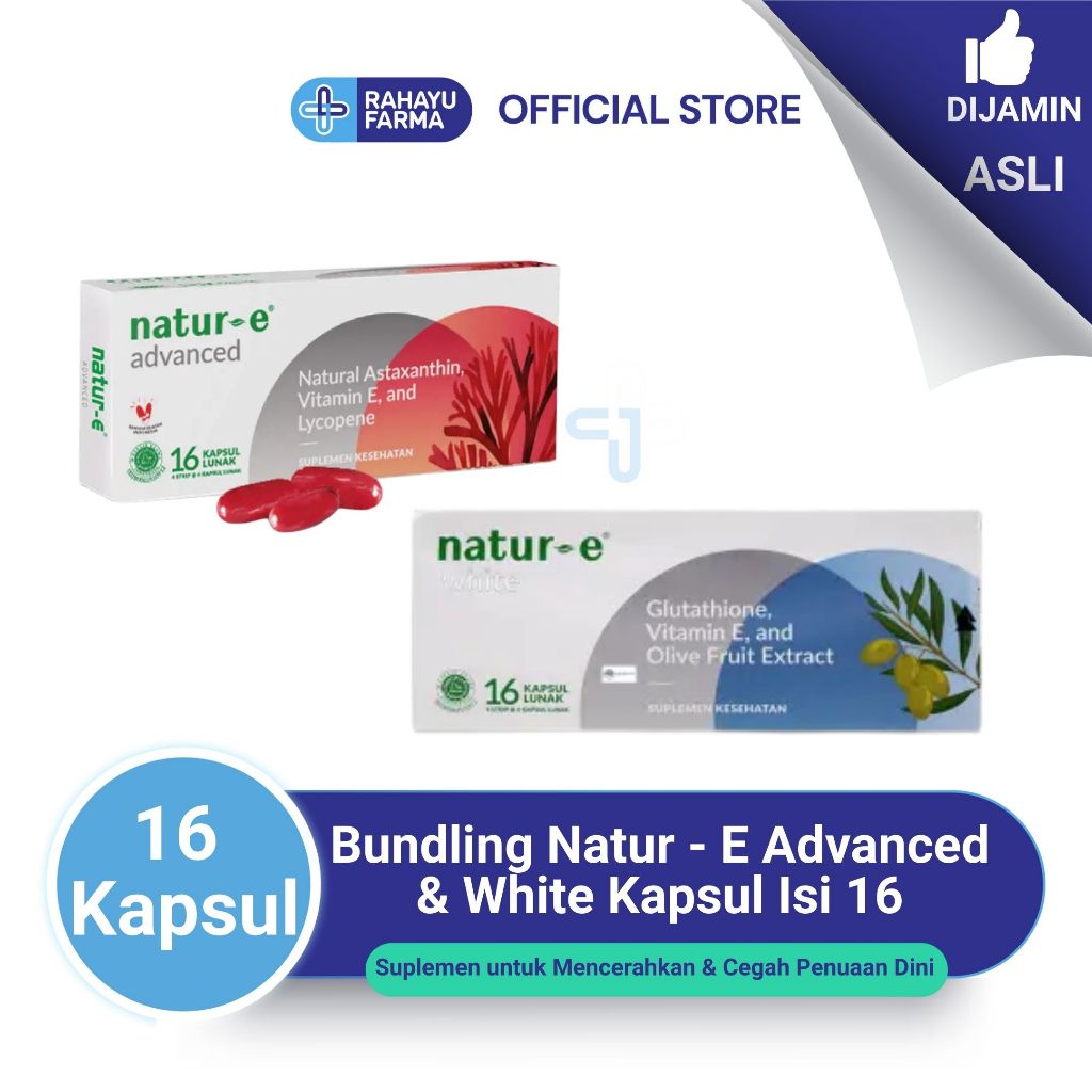 Natur-E Paket Bundling Natur-E White 16 Kapsul dan Natur-E Advanced 6 Kapsul