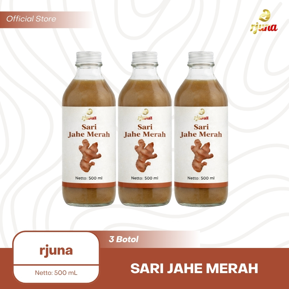 RJUNA Sari Jahe Merah 500 ml (3 botol)