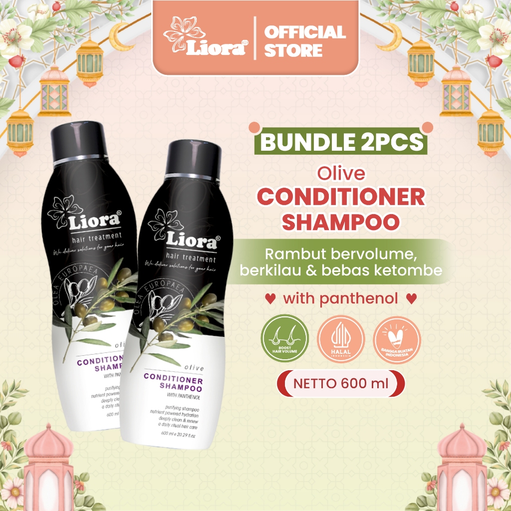 [ Bundle Hemat ] LIORA Natural Shampo Black Nutrient (2 pcs ) - 600 ML | Mengurangi Rontok by Liora