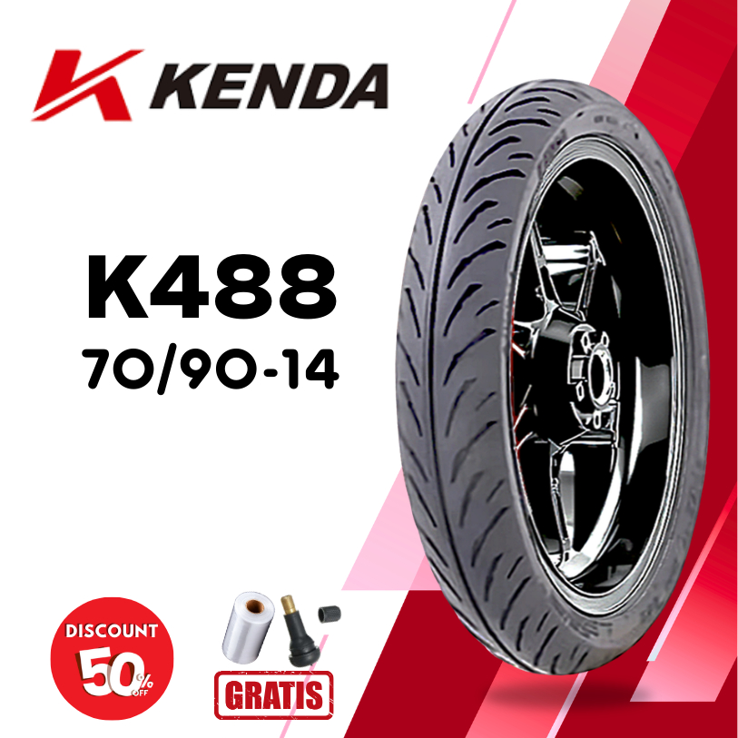 Ban Motor Matic KENDA PURE RIDE K488 70/90 Ring 14 Tubeless