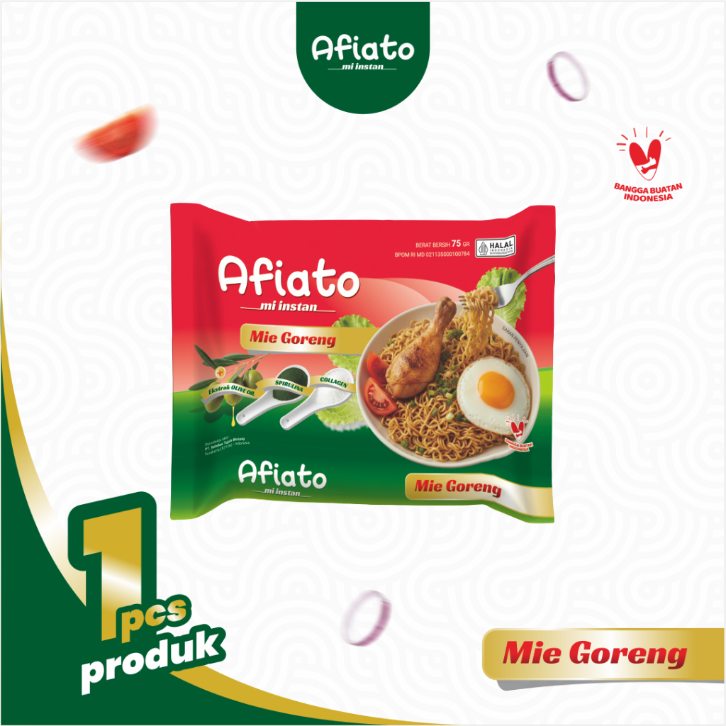 Mie Instan Goreng Afiato | Enak Murah Bermanfaat | Mie Enak Kaya Manfaat | Mie dengan Kolagen Olive 