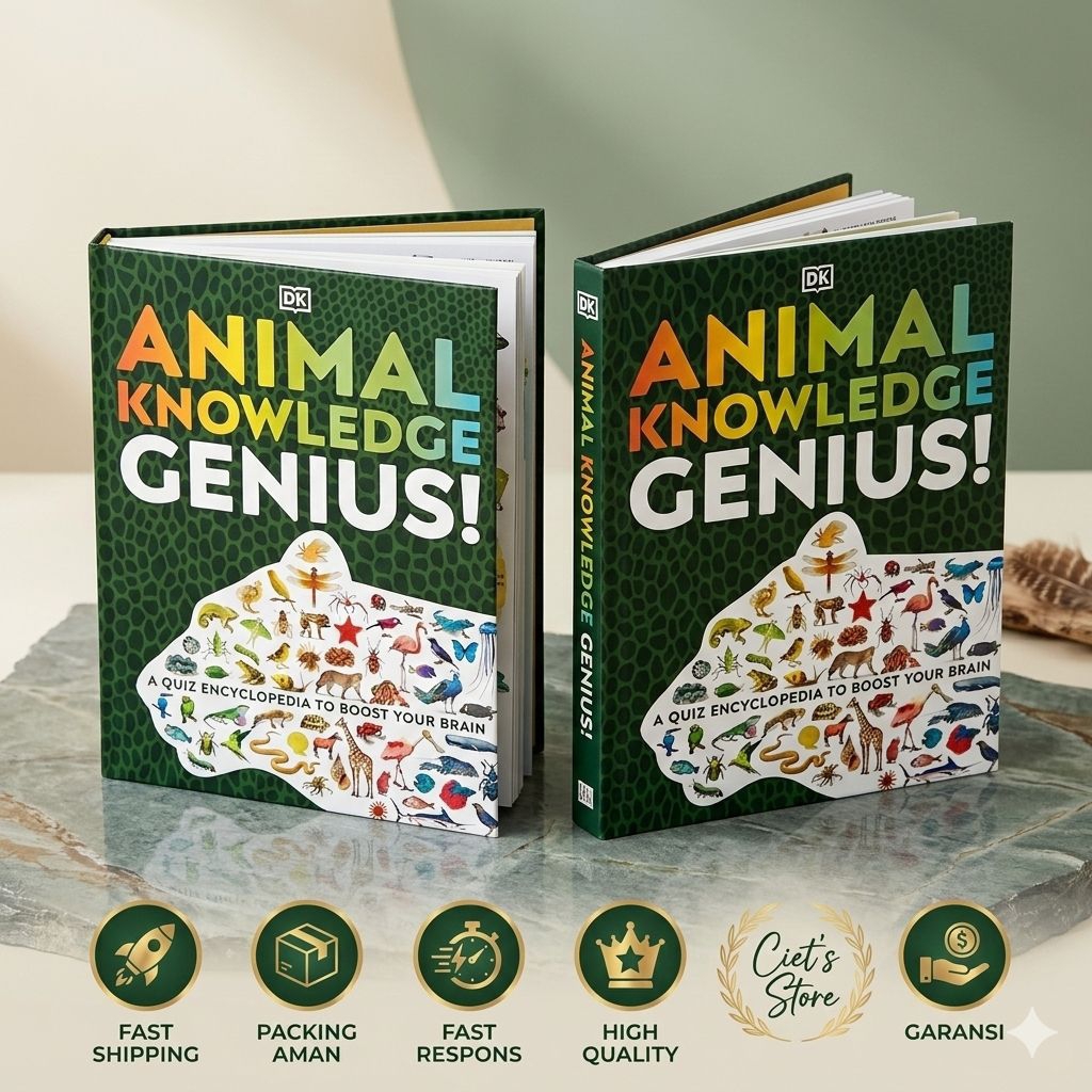 Buku Animal Knowledge Genius DK – Ensiklopedia Hewan + Quiz Seru | Buku Edukasi Anak & Remaja Premiu