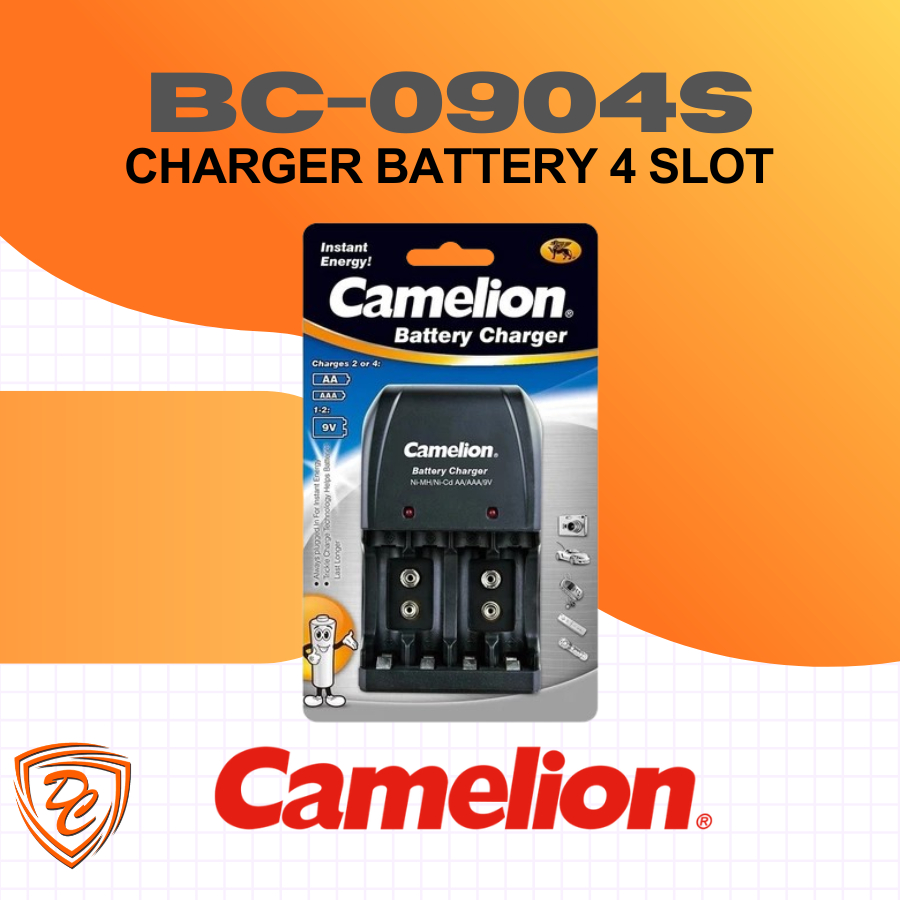Camelion Charger Baterai 0904 Support  ( AA - AAA - 9V ) Rechargeable Battery Only BC-0904S
