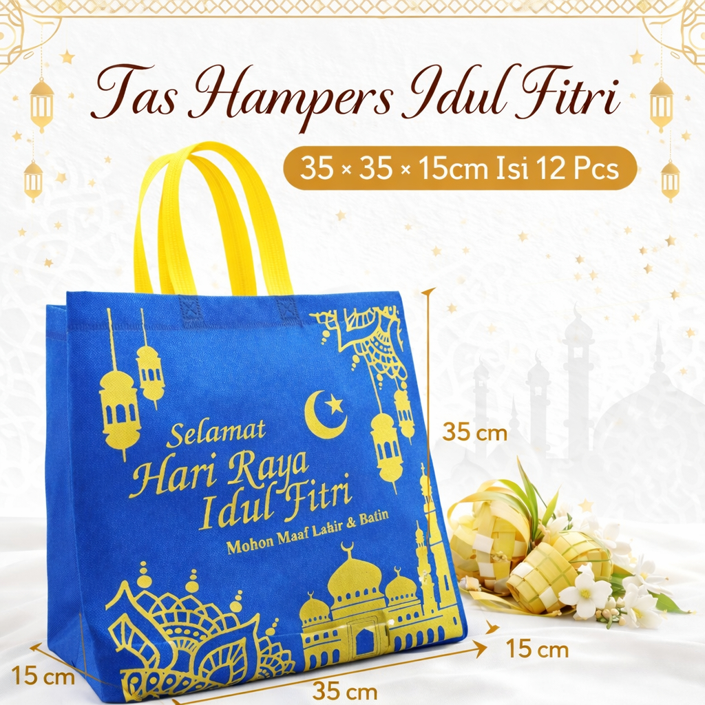 Tas Hampers Lebaran Ukuran 35 X 35 X 15 Spunbond Idul Fitri