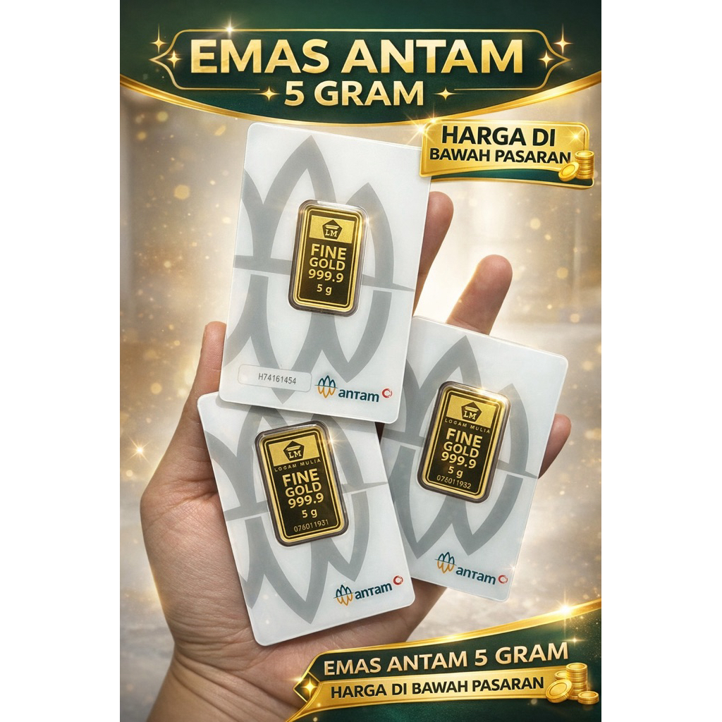 DIJUAL CEPAT EMAS 5 GRAM - ANTAM ORIGINAL Harga di bawah pasaran