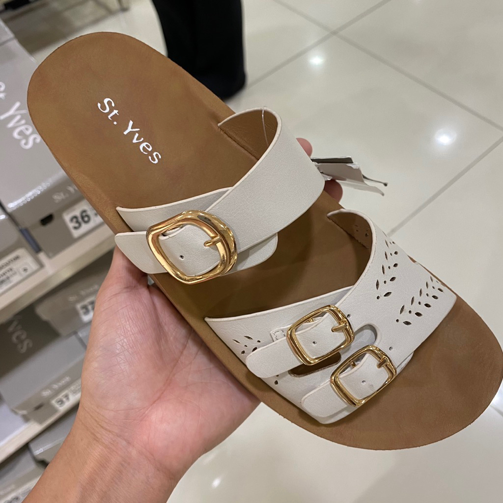 ST YVES SANDAL WANITA WEDGES HAK SEDANG MANIK MANIK ORIGINAL MATAHARI