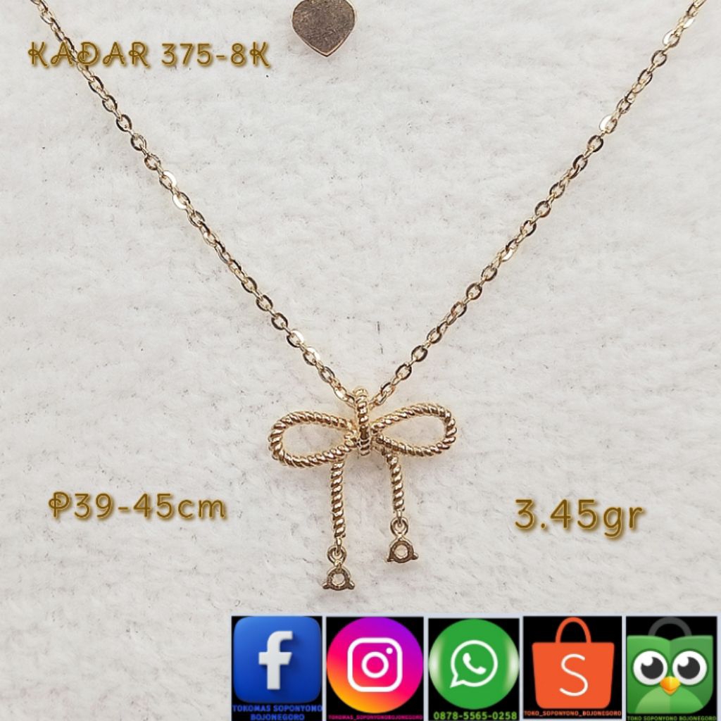 KALUNG FASHION LIONTIN PITA TAMBANGAN KADAR 375-8K