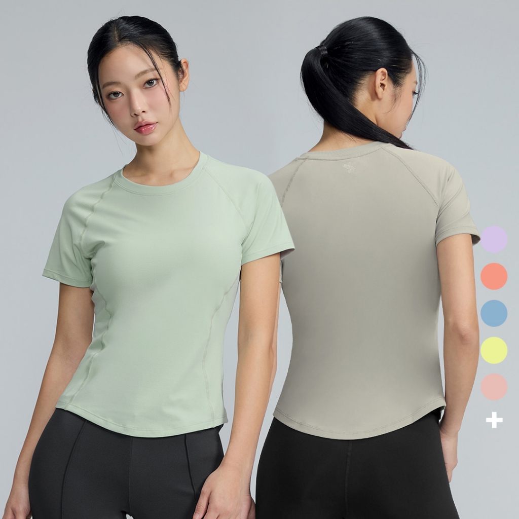 XEXYMIX Daily Feather Slim Fit Short Sleeve T-shirt Atasan Olahraga Wanita - XTFST04J2