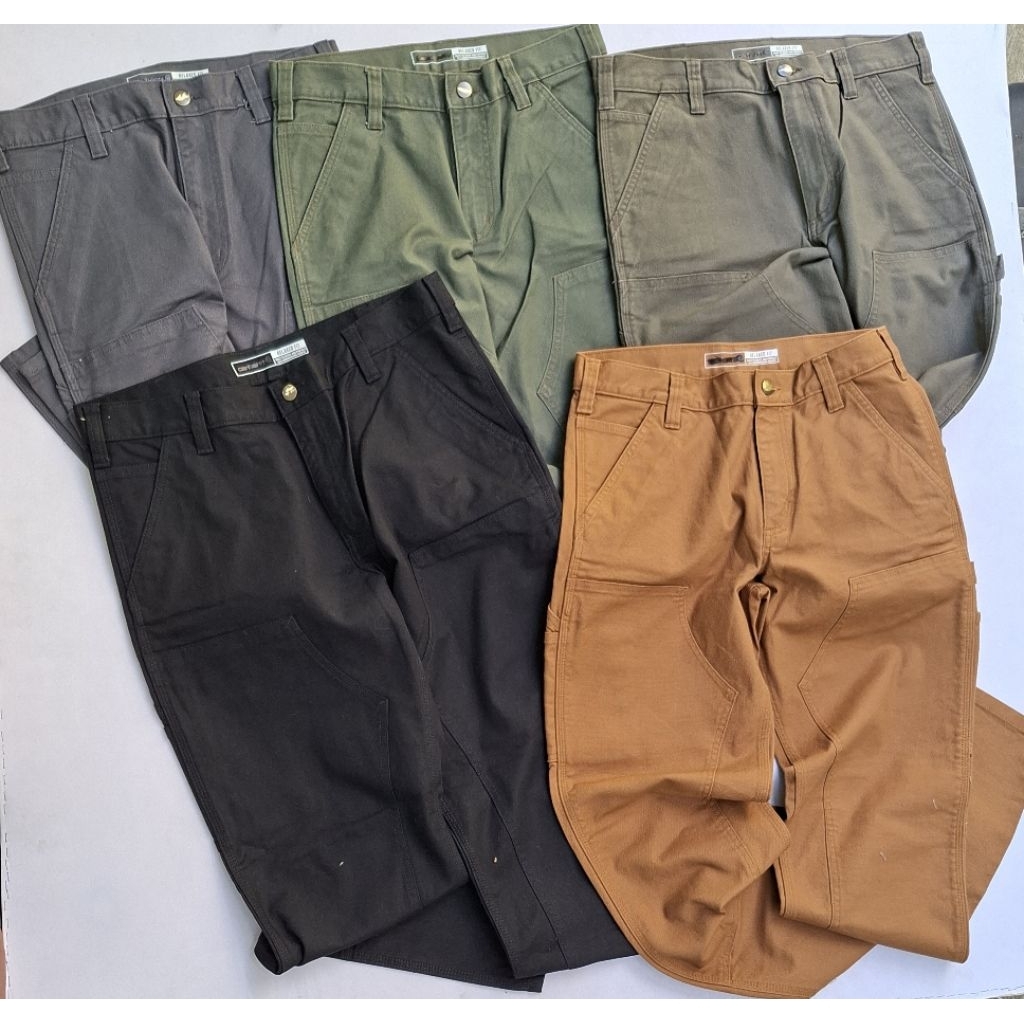 MEN'S UTILITY WORK PANT - RELAXED FIT - RUGGED FLEX - DUCK Carpenter Carhartt (DOUBLE Knee)