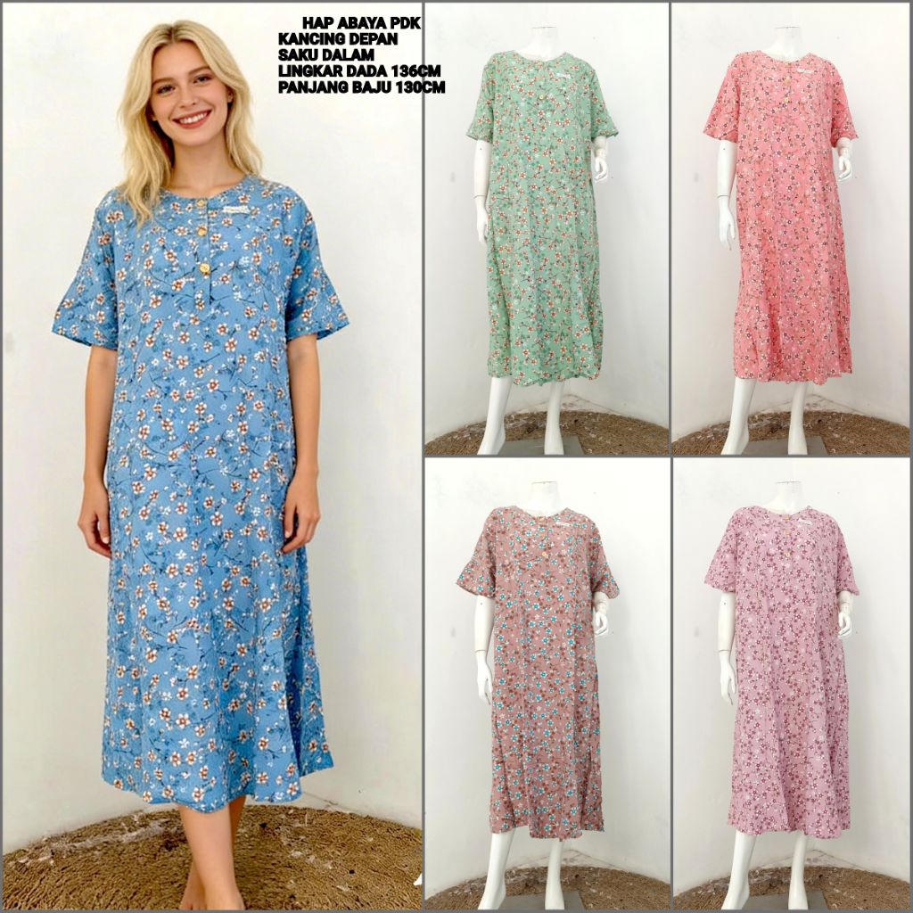 Longdress Hap Abaya Lengan Pendek Busui Jumbo
