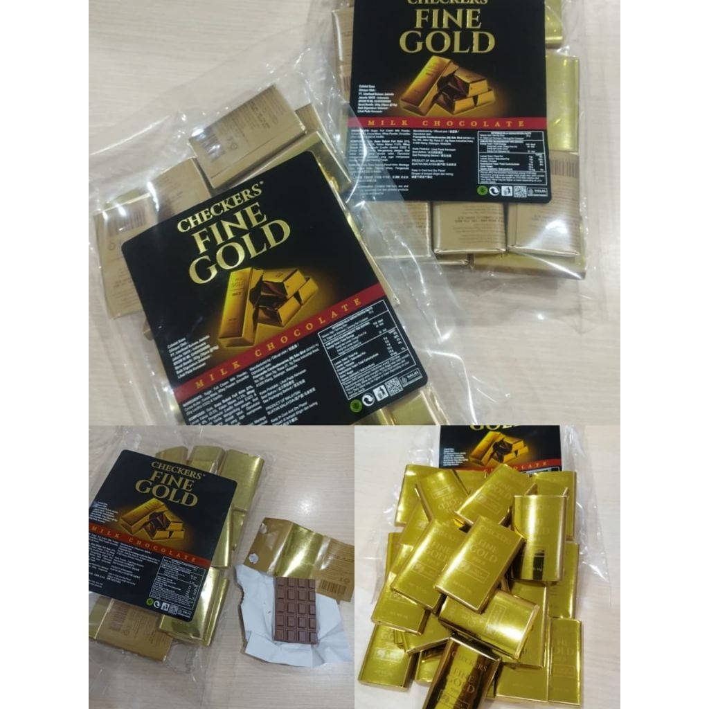 CHECKERS FINE GOLD 300g/COKELAT EMAS BATANGAN