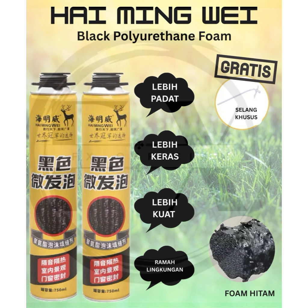 PU FOAM HITAM / FOAM SPRAY AQUASCAPE SEALANT SPRAY HAI MING WEI ORIGINAL 750ml, PENAMBAL SERBAGUNA