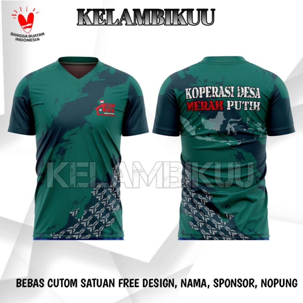 KAOS KOPDES KOPERASI DESA MERAH PUTIH PRINTING TERBARU/BAJU KAOS KOPERASI DESA MERAH PUTIH KDMP MURA