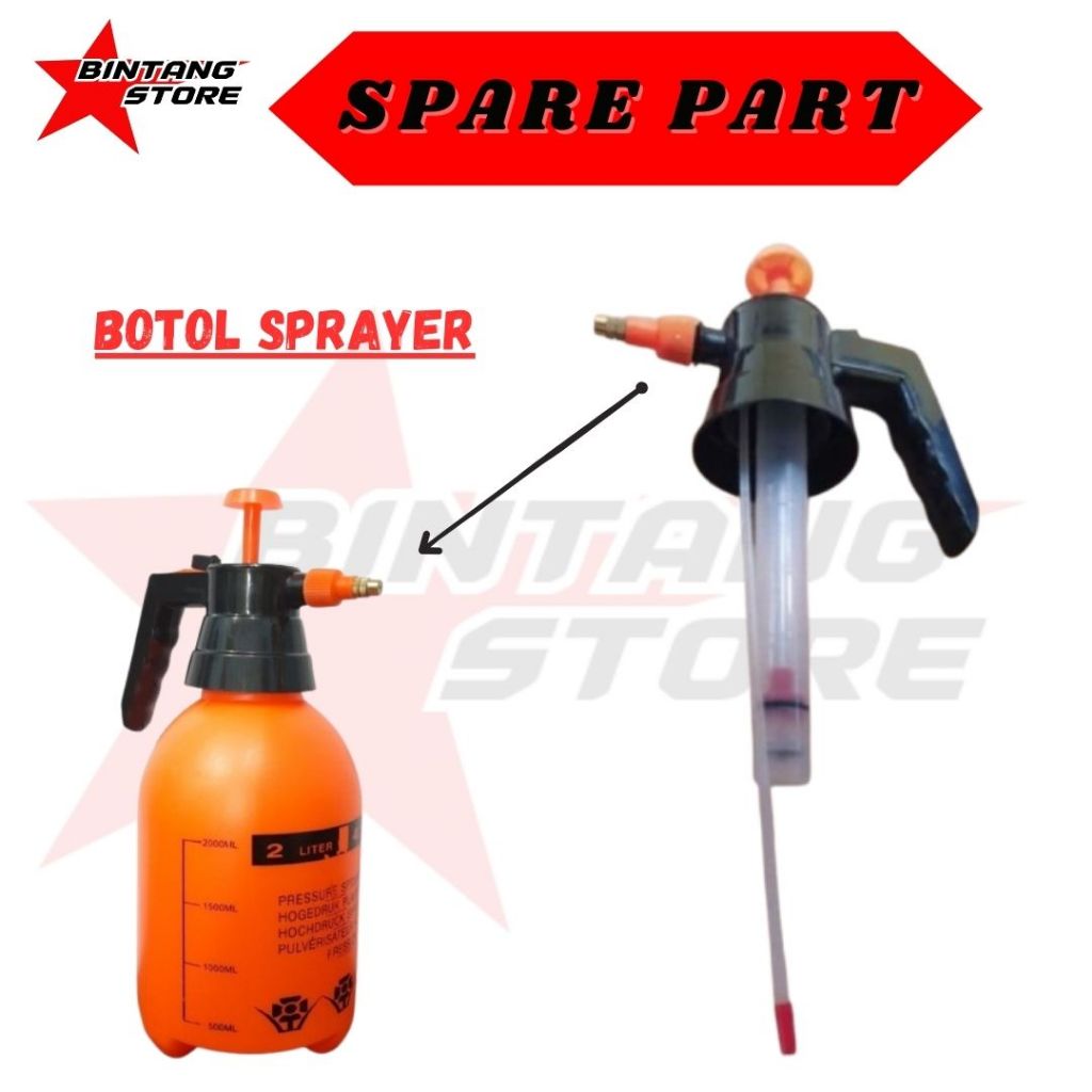 Botol Sprayer 2 liter Kepala Pompa Spare Part Semprotan Burung Semprotan Tanaman BINTANGSTORE