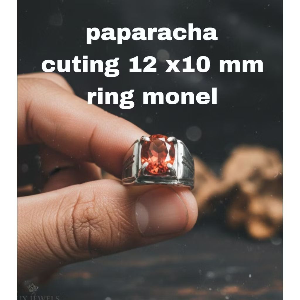 Cincin permata cutting king Rubi delima merah Siem bukan Bangkok ring gigi monel