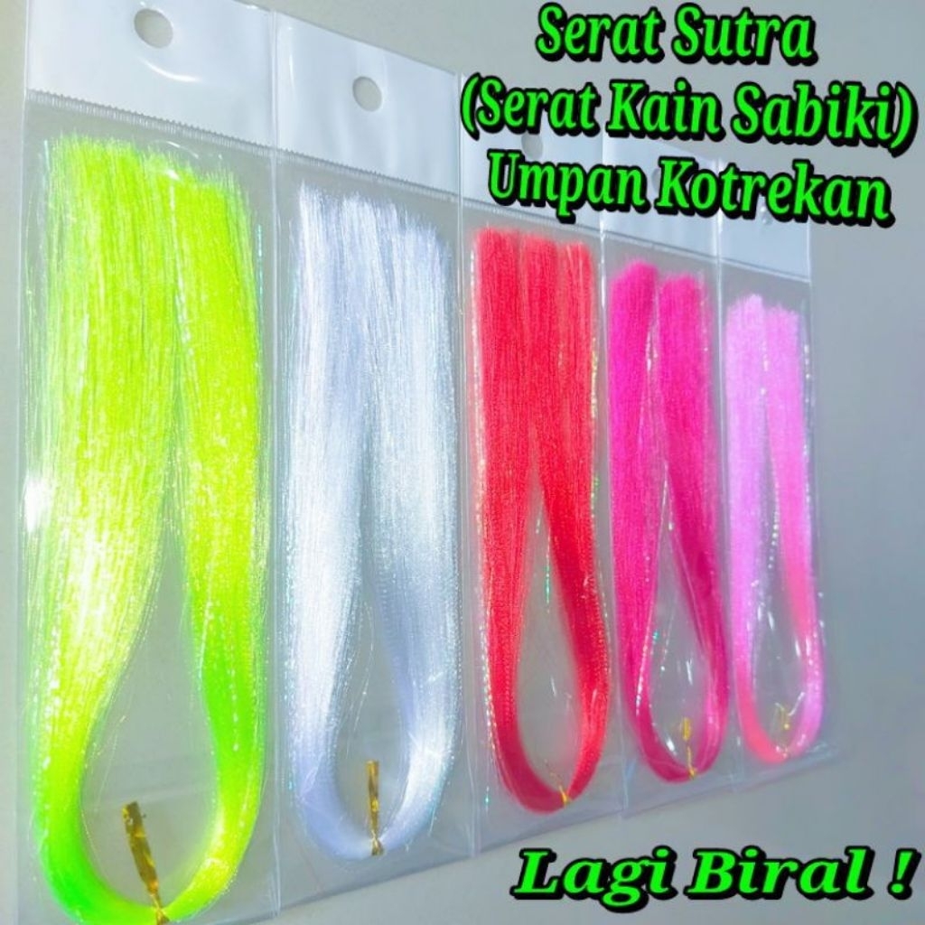 1 ikat Serat Sutra | Benang Sutra | Umpan| Umpan Sabiki | Umpan kotrekan | Benang Asisst Hook