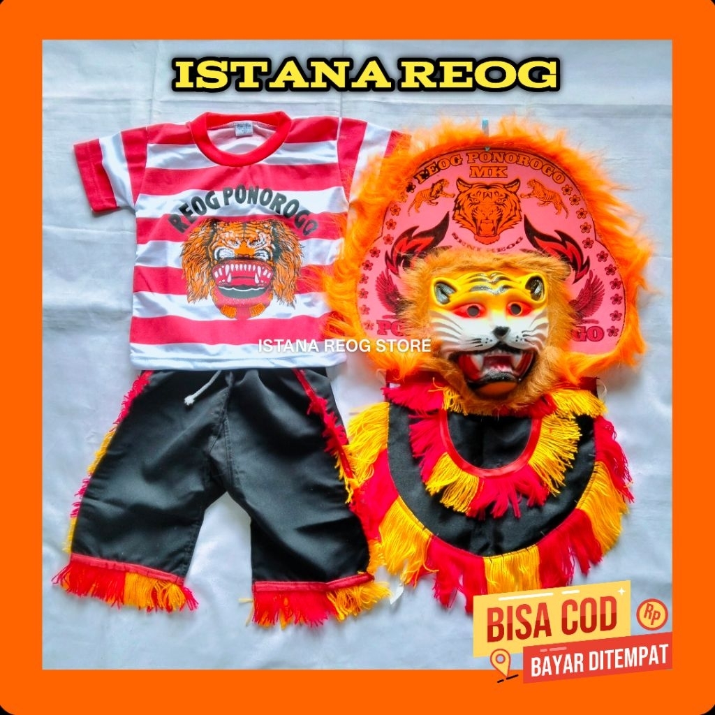 SET BAJU REOG DAN REOG SPON ANAK / BAJU REOG ANAK / BAJU REOG PONOROGO / BAJU REOG MURAH