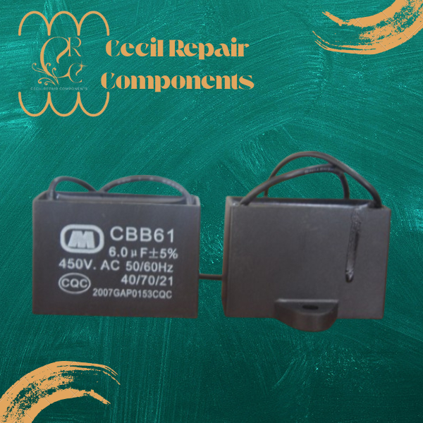 KAPASITOR KIPAS ANGIN CBB61 6UF 450V.AC