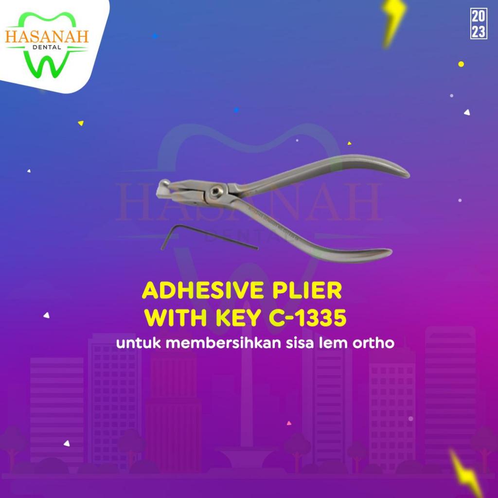 Tang Untuk membersihkan sisa lem ortho pada gigi-ADHESIVE PLIER WITH KEY C-1335 -SCHEZER