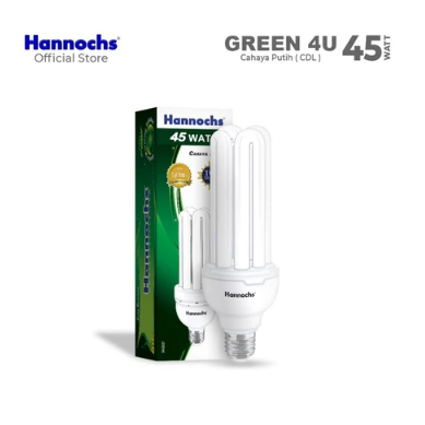 Lampu Bolham Hannochs LHE 45w 45watt 4U PLC Lampu Hemat Energy